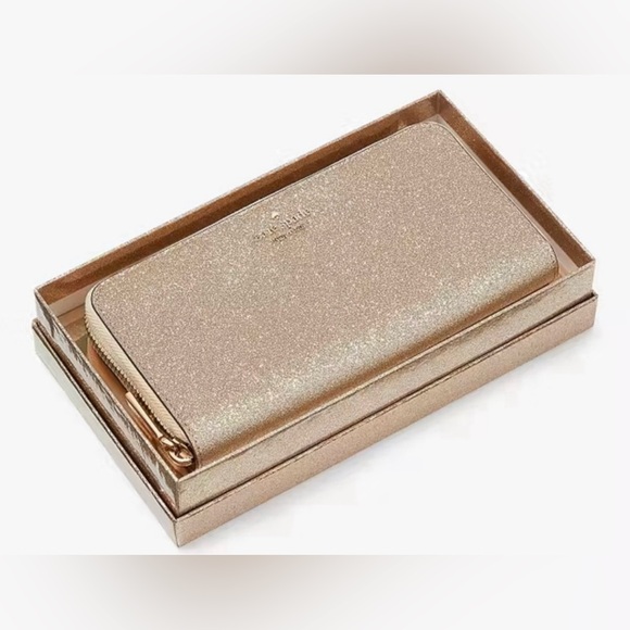 kate spade Handbags - Kate Spade - Gold Glimmer Continental Wallet